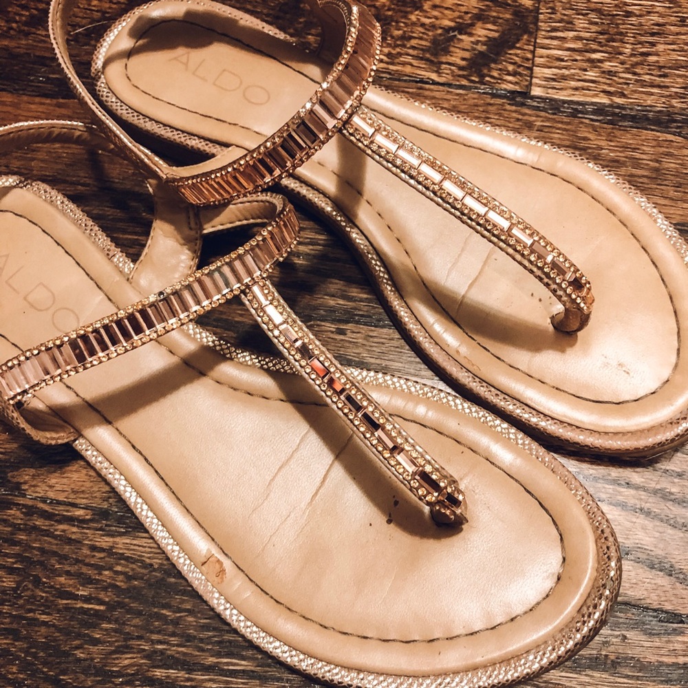 Rose Gold Aldo Sandals